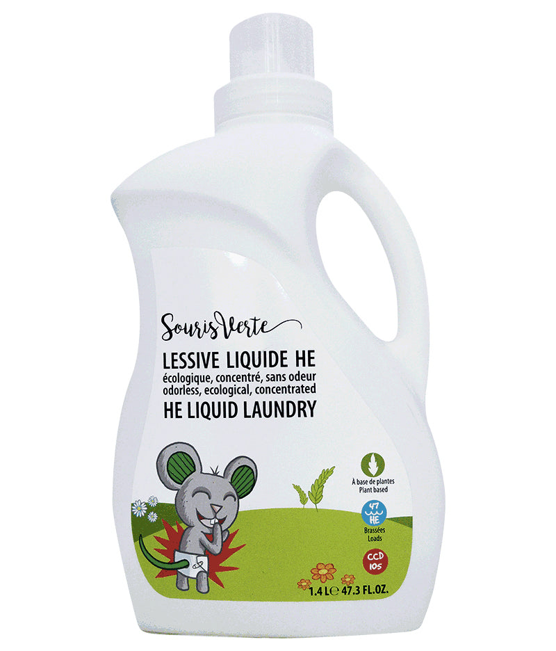 Lessive liquide sans odeur - Souris Verte - 1,4 litres